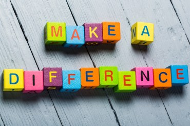 Colourful block letters spelling out "Make A Difference."