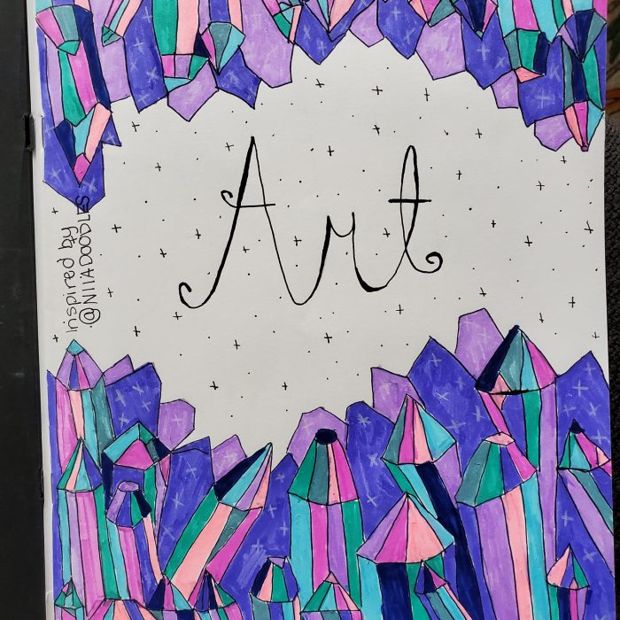 Drawing that says "Art"