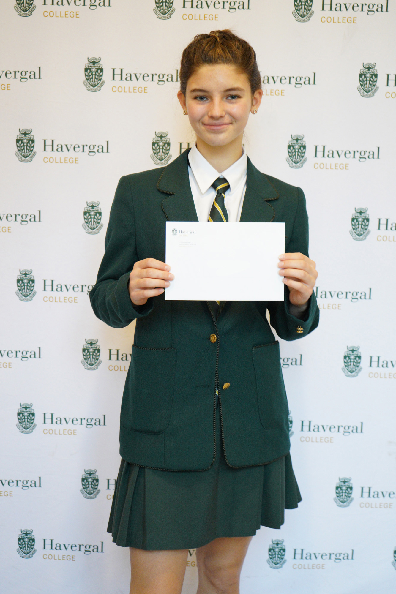 Student with envelope.