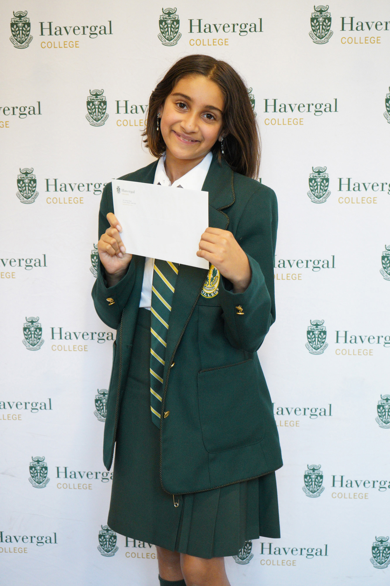 Student with envelope.