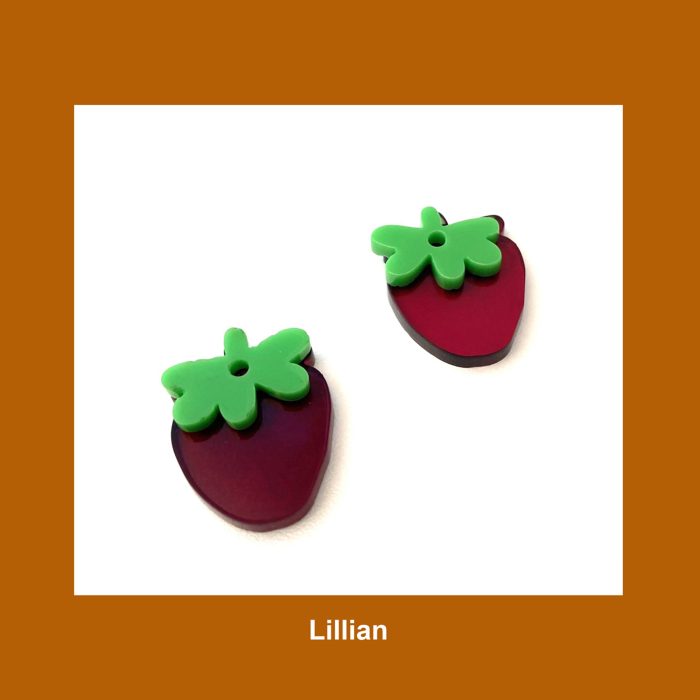 Strawberry earrings.
