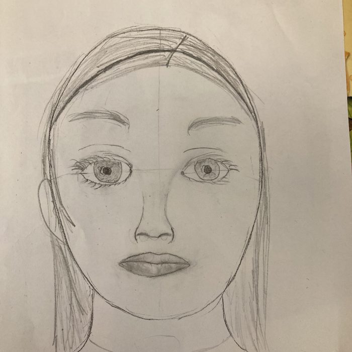 Sketch of a face.