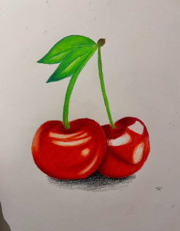 drawing of cherries
