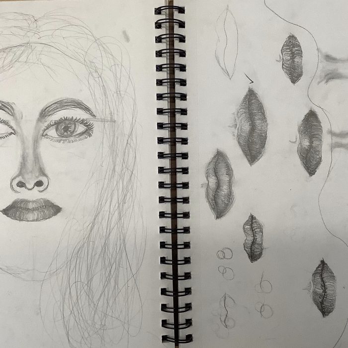 Sketches of a face.