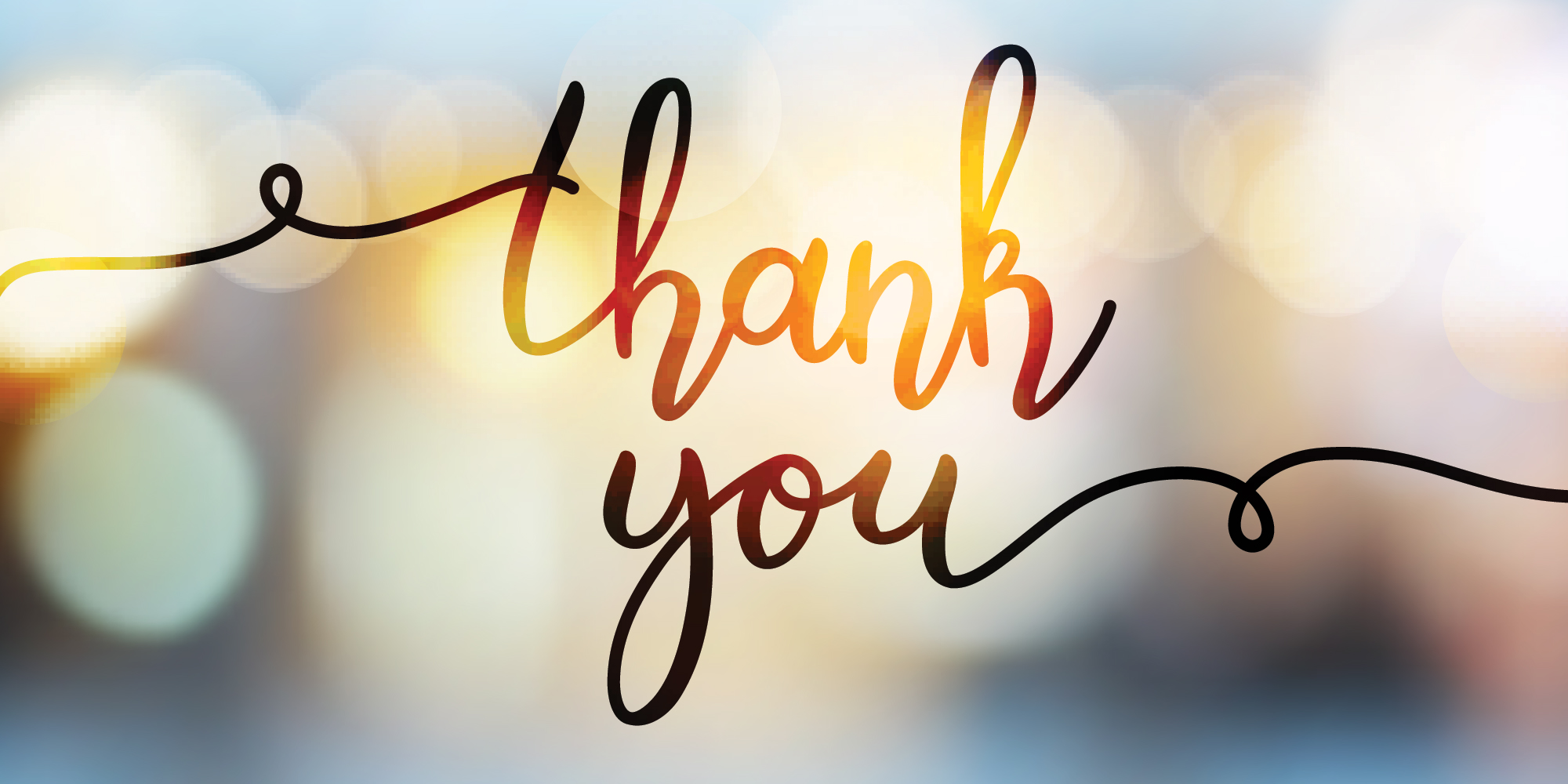 Stock image that says "Thank you"