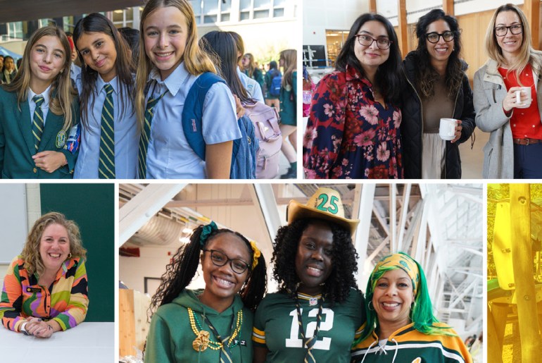 Header of photos and graphics, decorative.