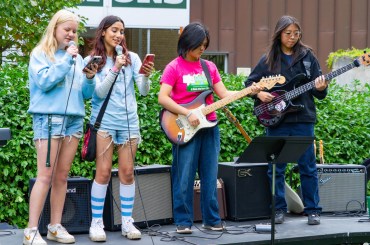 Student musicians playing at Celebration Saturday.