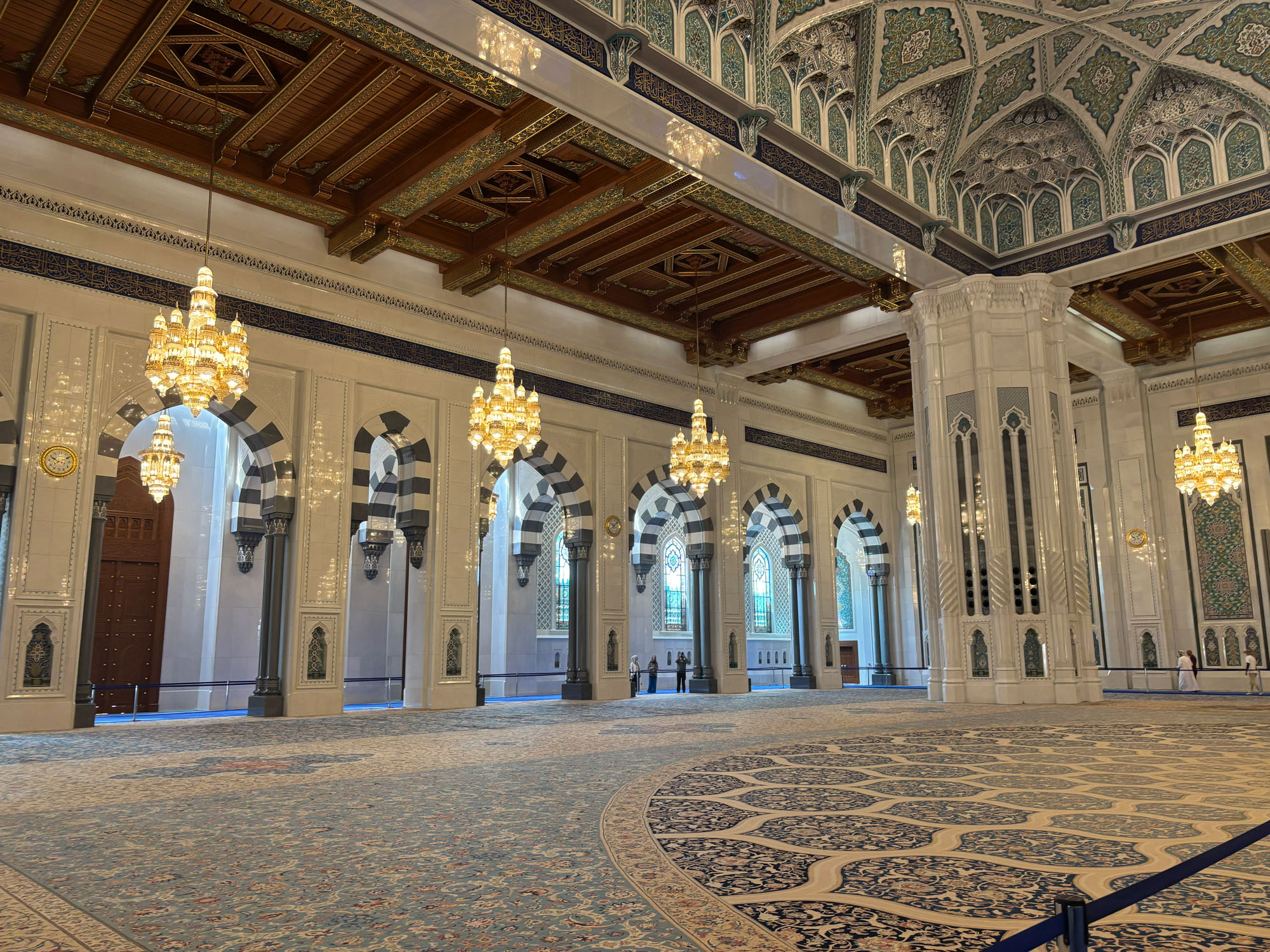 The Sultan Qaboos Grand Mosque in Muscat, Oman.